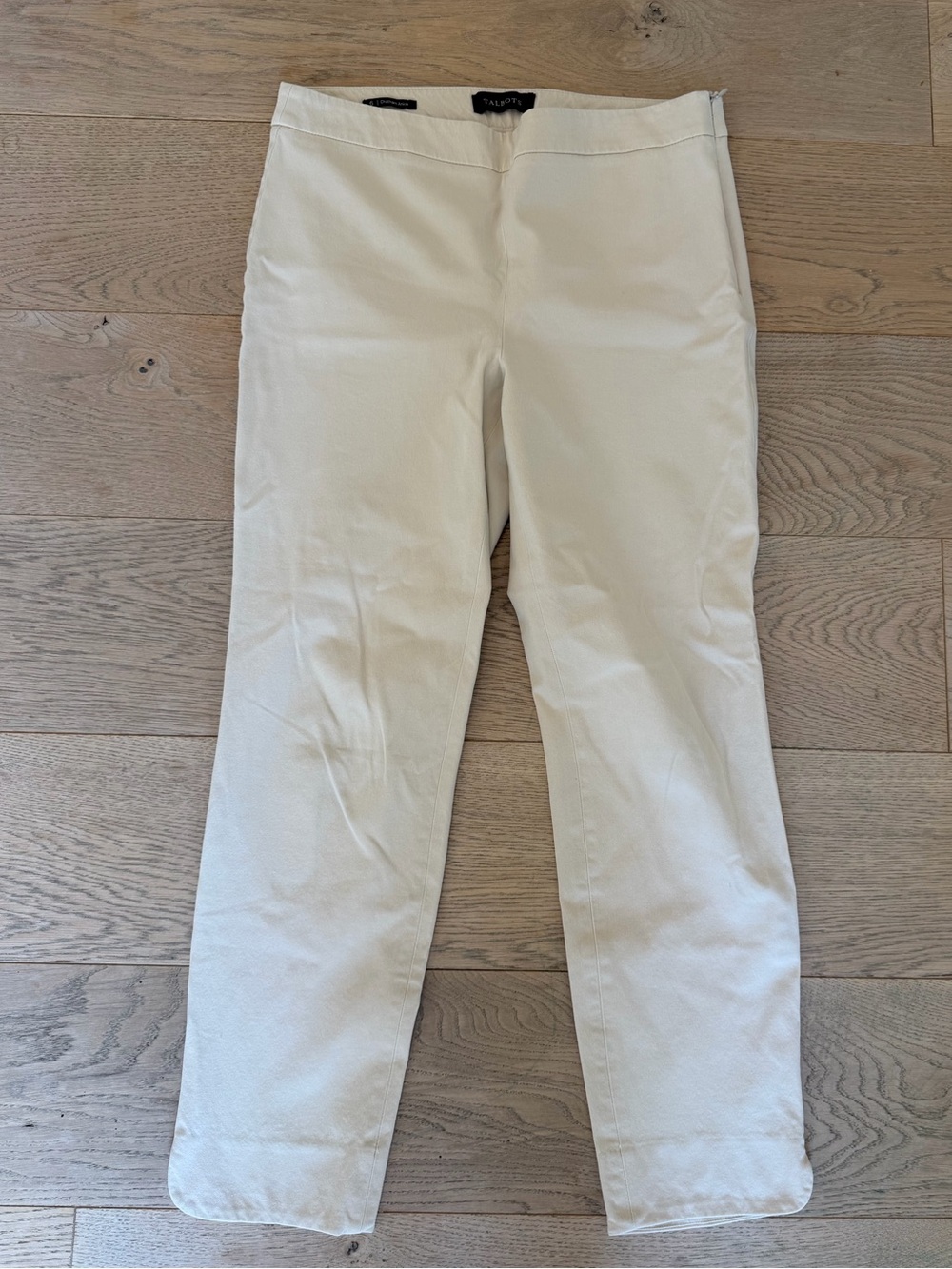 Talbots Chatham Ankle Pants Women’s Size 6 Ivory Straight Stretch